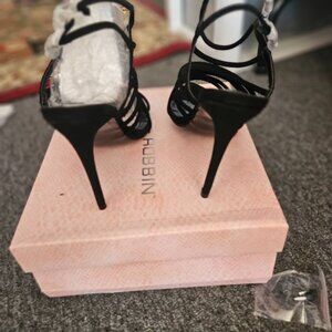 Cape Robbin Black strap up ankle heels